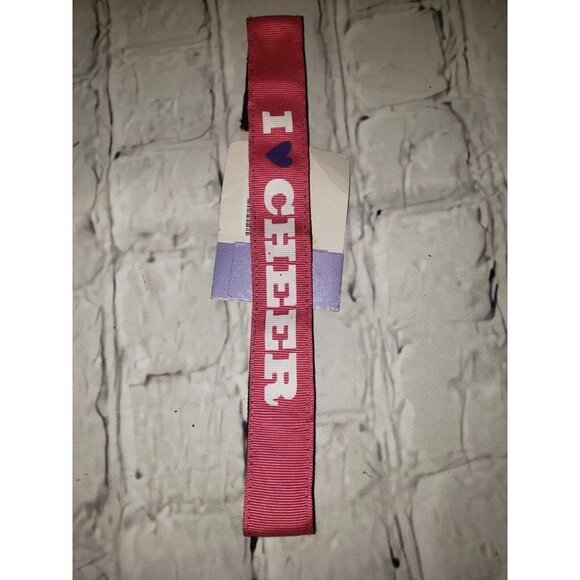 Nwt Claire's No Slip Hair Band I Love Cheer Pink Cheerleader - Picture 1 of 2